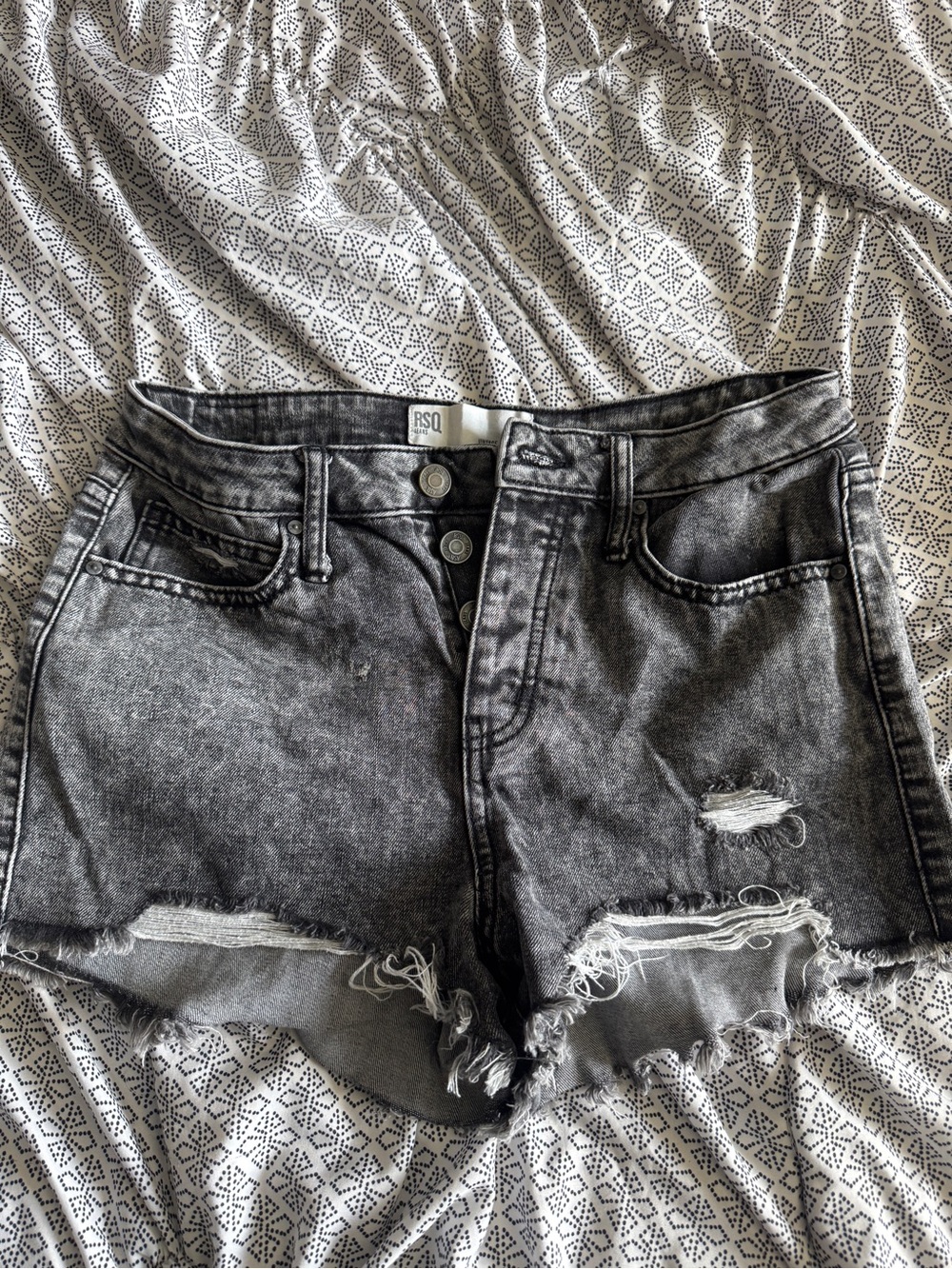 RSQ Distressed Jean Shorts